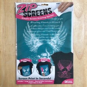 Zip Screens Rock N Roll Skull Screen Print